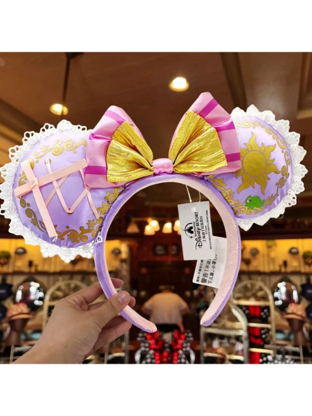 Disney.Parks Rapunzel Tangled Pascal Minnie Mickey Ears Headband NWT